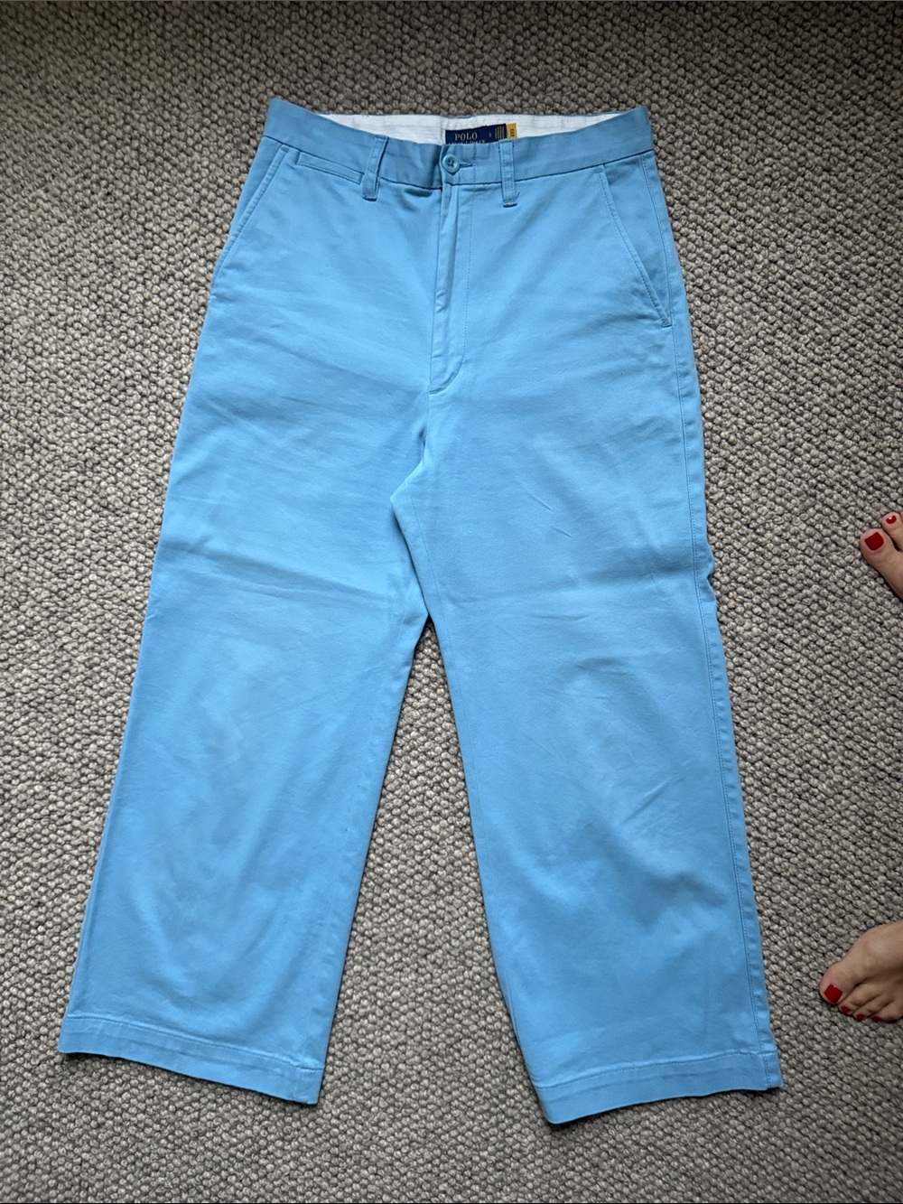 Polo by Ralph Lauren Women’s Straight-Leg Chinos in Sky Blue